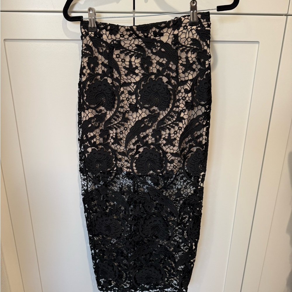 Stone Cold Fox Black Elliot Lace Skirt
